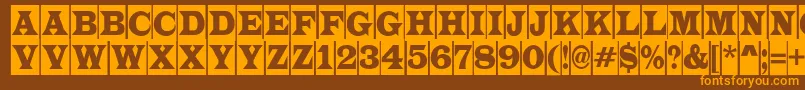 LatinotitulcmRegular Font – Orange Fonts on Brown Background