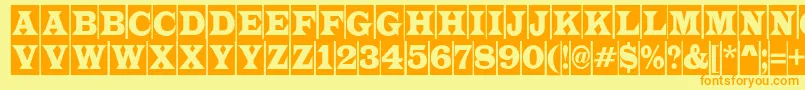 LatinotitulcmRegular Font – Orange Fonts on Yellow Background