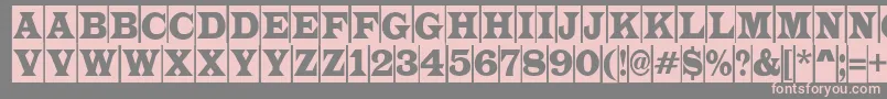 LatinotitulcmRegular Font – Pink Fonts on Gray Background