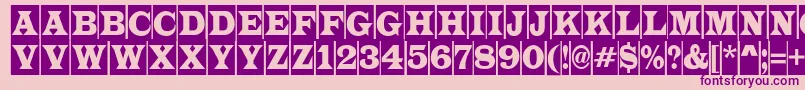 LatinotitulcmRegular Font – Purple Fonts on Pink Background