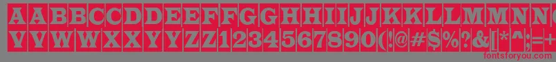 LatinotitulcmRegular Font – Red Fonts on Gray Background