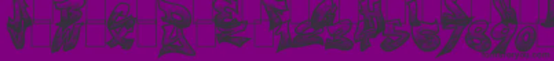 Smasher312Custom Font – Black Fonts on Purple Background