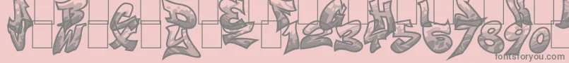 Smasher312Custom Font – Gray Fonts on Pink Background