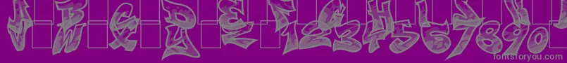 Smasher312Custom Font – Gray Fonts on Purple Background