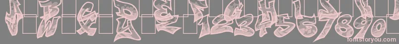 Smasher312Custom Font – Pink Fonts on Gray Background
