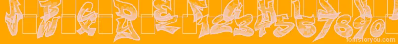 Smasher312Custom Font – Pink Fonts on Orange Background