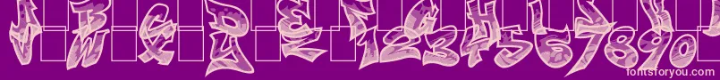 Smasher312Custom Font – Pink Fonts on Purple Background