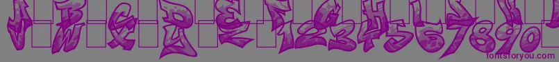 Smasher312Custom Font – Purple Fonts on Gray Background