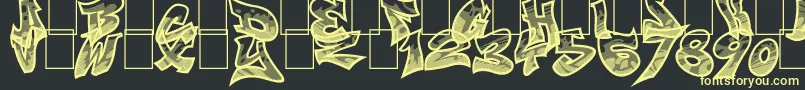 Smasher312Custom Font – Yellow Fonts on Black Background