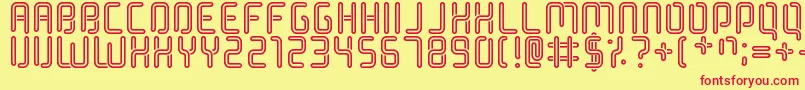 HalogenGasLights Font – Red Fonts on Yellow Background