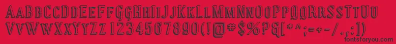 Coving29 Font – Black Fonts on Red Background