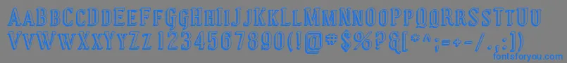 Coving29 Font – Blue Fonts on Gray Background