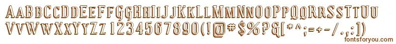 Coving29-fontti – ruskeat fontit valkoisella taustalla