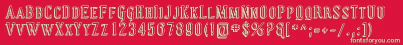 Coving29 Font – Green Fonts on Red Background