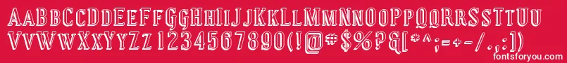 Coving29 Font – White Fonts on Red Background