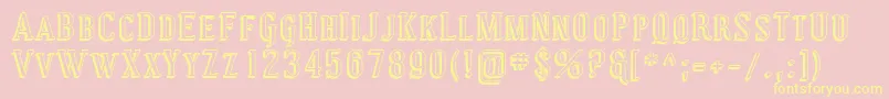 Coving29 Font – Yellow Fonts on Pink Background