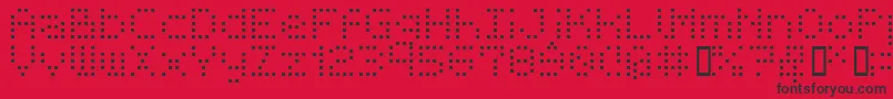 BmReceiptA11 Font – Black Fonts on Red Background