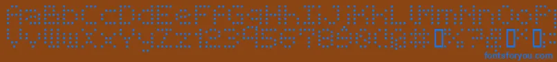 BmReceiptA11 Font – Blue Fonts on Brown Background