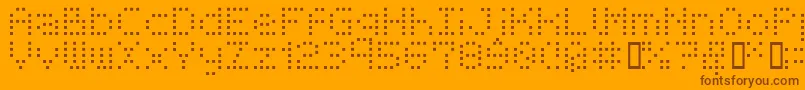 BmReceiptA11 Font – Brown Fonts on Orange Background