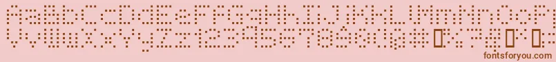 BmReceiptA11 Font – Brown Fonts on Pink Background