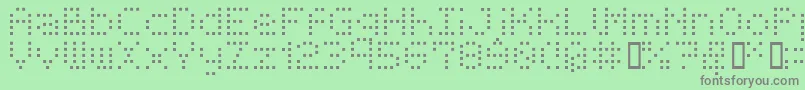 Шрифт BmReceiptA11 – серые шрифты на зелёном фоне