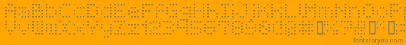 BmReceiptA11 Font – Gray Fonts on Orange Background