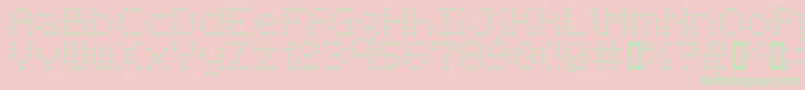 BmReceiptA11 Font – Green Fonts on Pink Background