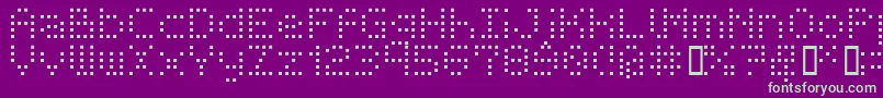 BmReceiptA11 Font – Green Fonts on Purple Background
