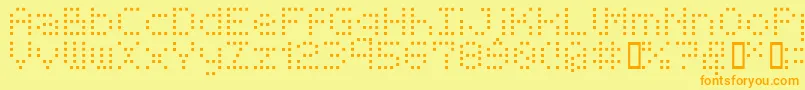 BmReceiptA11 Font – Orange Fonts on Yellow Background