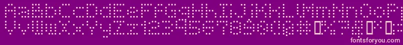 BmReceiptA11 Font – Pink Fonts on Purple Background