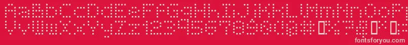 BmReceiptA11 Font – Pink Fonts on Red Background