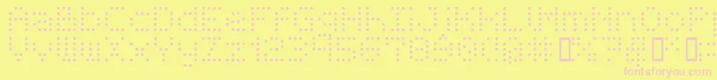 BmReceiptA11 Font – Pink Fonts on Yellow Background