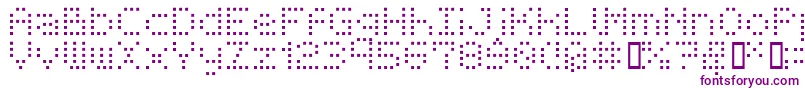 BmReceiptA11 Font – Purple Fonts on White Background