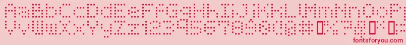 BmReceiptA11 Font – Red Fonts on Pink Background