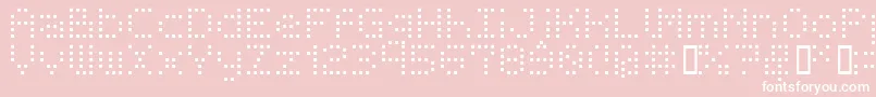 BmReceiptA11 Font – White Fonts on Pink Background