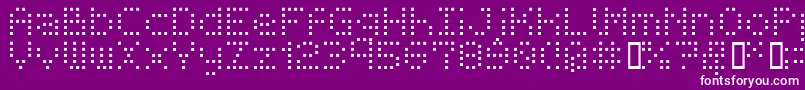 BmReceiptA11 Font – White Fonts on Purple Background