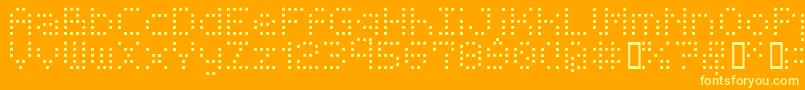 BmReceiptA11 Font – Yellow Fonts on Orange Background