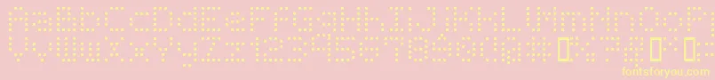 BmReceiptA11 Font – Yellow Fonts on Pink Background