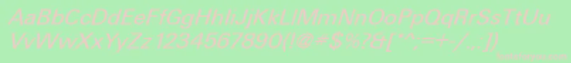 UniqueItalic Font – Pink Fonts on Green Background