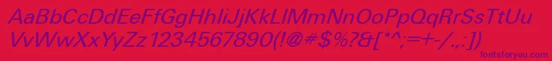 UniqueItalic Font – Purple Fonts on Red Background