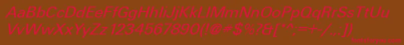 UniqueItalic Font – Red Fonts on Brown Background