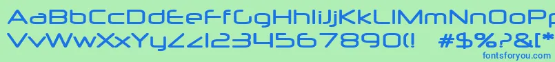 NeuropolMedium-fontti – siniset fontit vihreällä taustalla