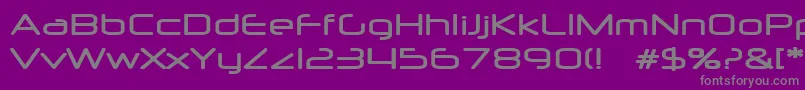 NeuropolMedium-fontti – harmaat kirjasimet violetilla taustalla