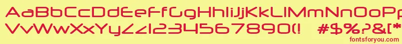 NeuropolMedium Font – Red Fonts on Yellow Background