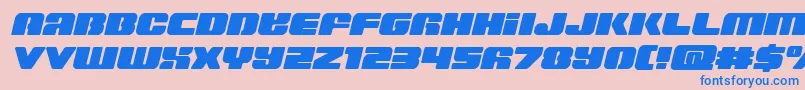 Capricussemistraight Font – Blue Fonts on Pink Background