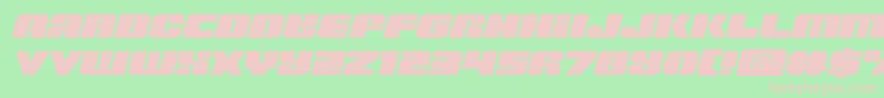 Шрифт Capricussemistraight – розовые шрифты на зелёном фоне