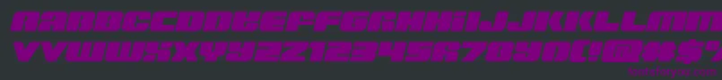 Шрифт Capricussemistraight – фиолетовые шрифты на чёрном фоне