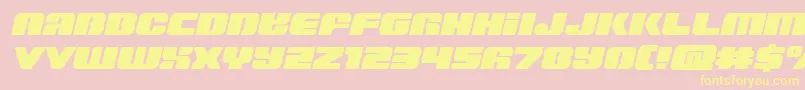 Capricussemistraight Font – Yellow Fonts on Pink Background