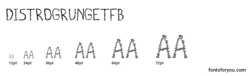 Размеры шрифта DistrogrungeTfb