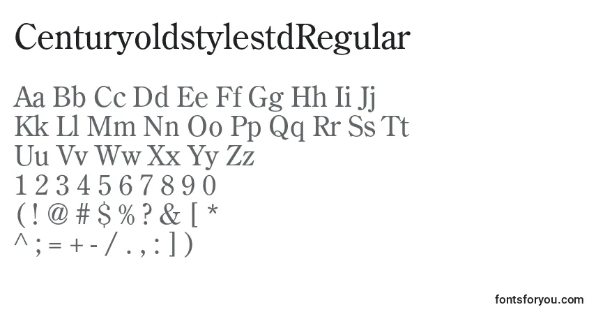 CenturyoldstylestdRegular Font – alphabet, numbers, special characters